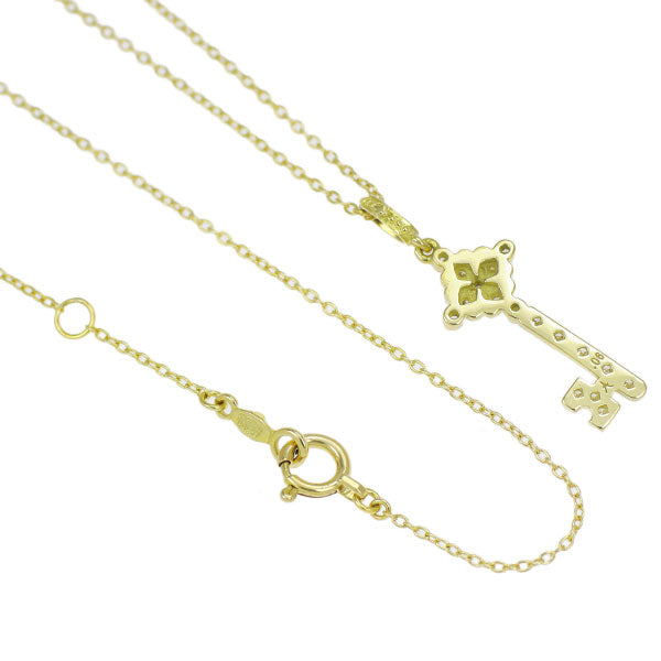 アーカー K18YG ダイヤモンド ペンダントネックレス 0.06ct キー 鍵