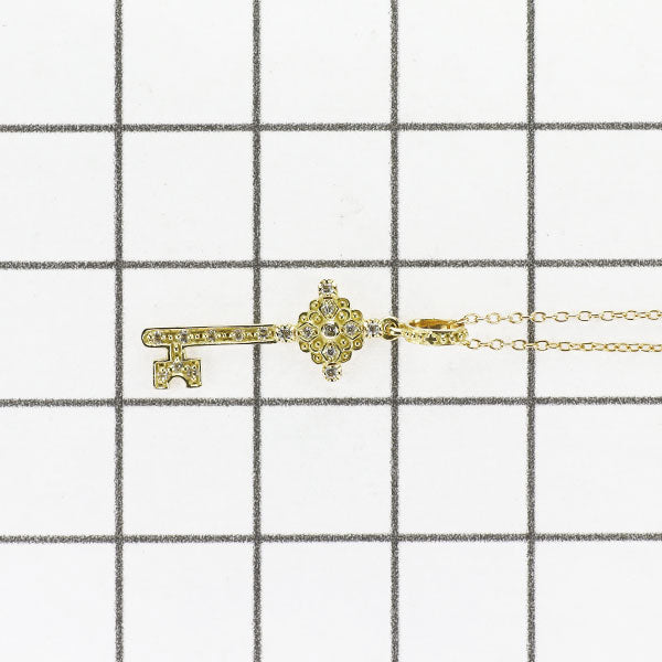 アーカー K18YG ダイヤモンド ペンダントネックレス 0.06ct キー 鍵