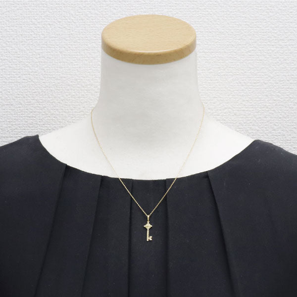 アーカー K18YG ダイヤモンド ペンダントネックレス 0.06ct キー 鍵