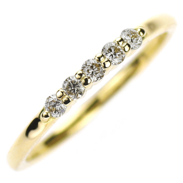 アーカー/ahkah K18YG ダイヤモンド リング 0.10ct ピンキー