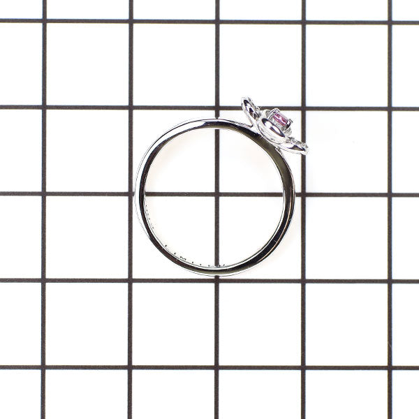 スタージュエリー K18WG ピンクサファイア ダイヤモンド リング D0.15ct フラワー 2005年限定