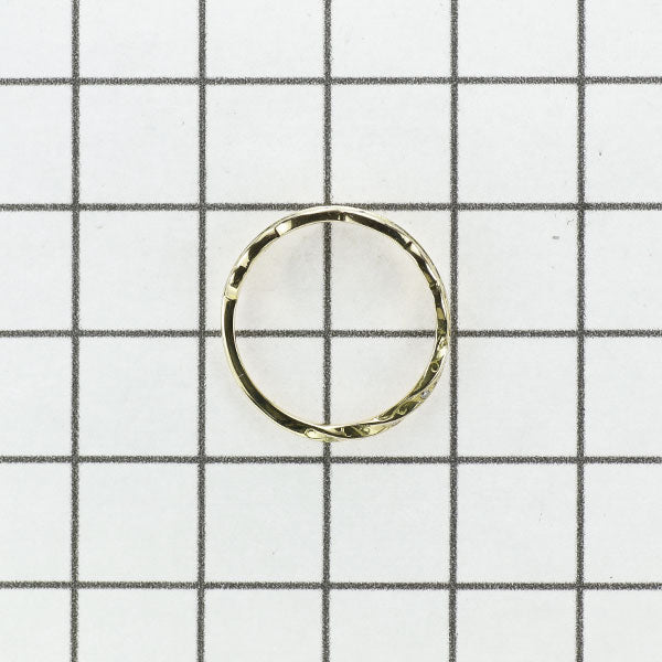 アーカー K18YG ダイヤモンド リング 0.06ct フェザーモチーフ