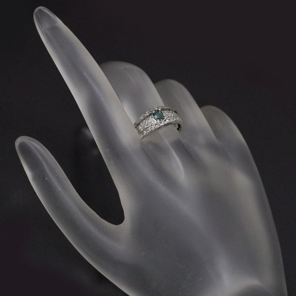 希少 Pt900 アレキサンドライト ダイヤモンド リング 0.32ct D0.22ct