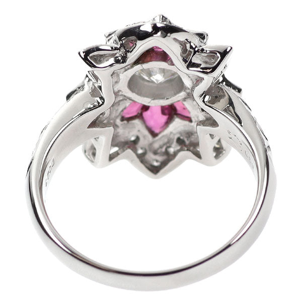 Pt900 ルビー ダイヤモンド リング 1.07ct D0.74ct
