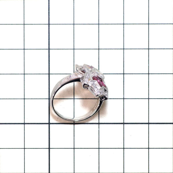 Pt900 ルビー ダイヤモンド リング 1.07ct D0.74ct