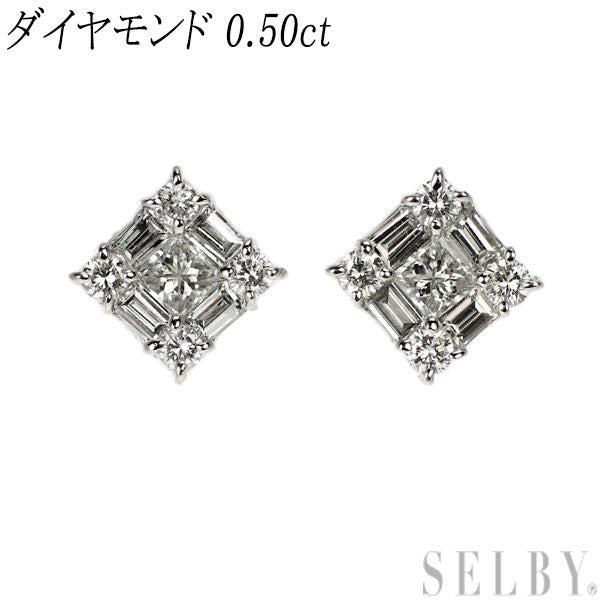 Pt900 ダイヤモンド ピアス 0.50ct