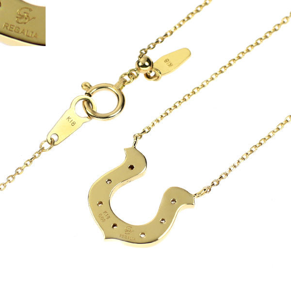 ゆきざき K18YG ダイヤモンド ペンダントネックレス 0.08ct レガリア