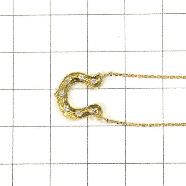ゆきざき K18YG ダイヤモンド ペンダントネックレス 0.08ct レガリア