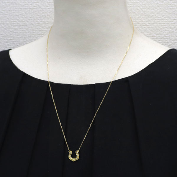 ゆきざき K18YG ダイヤモンド ペンダントネックレス 0.08ct レガリア