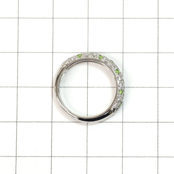 希少 Pt900 デマントイドガーネット ダイヤモンド リング 0.18ct D0.42ct パヴェ