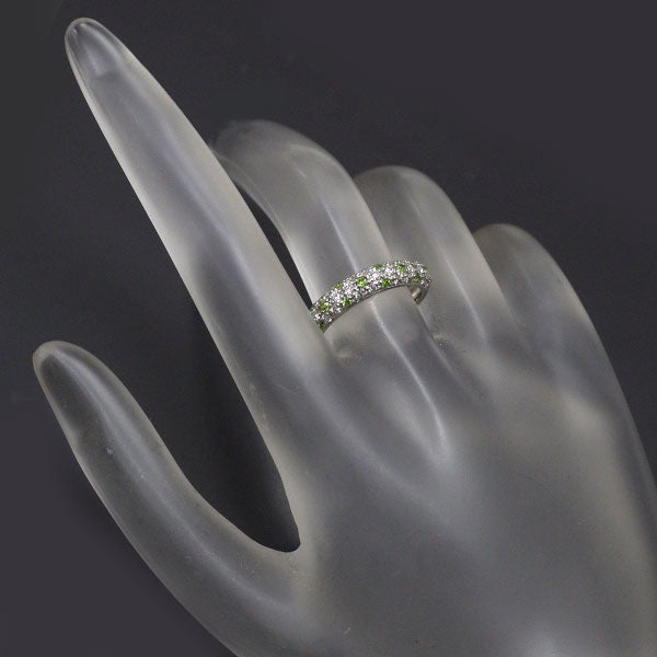 希少 Pt900 デマントイドガーネット ダイヤモンド リング 0.18ct D0.42ct パヴェ
