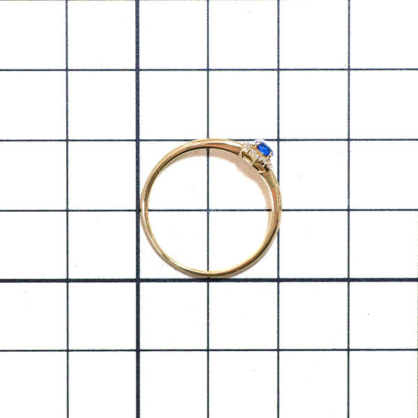 希少 K18YG アウイナイト ダイヤモンド リング 0.07ct D0.06ct