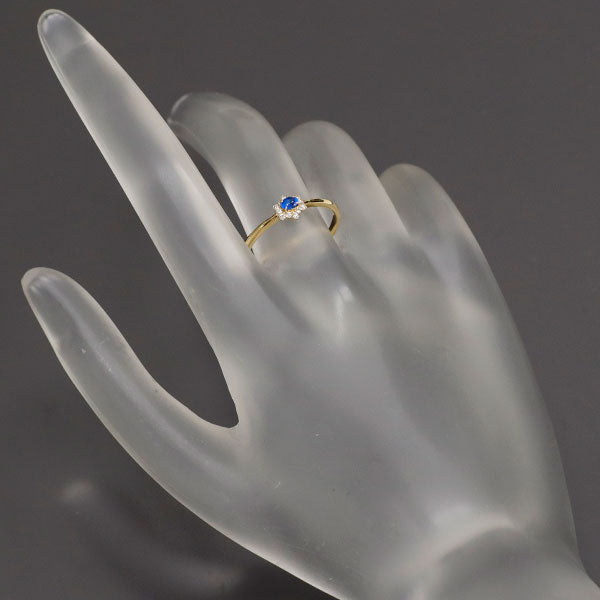 希少 K18YG アウイナイト ダイヤモンド リング 0.07ct D0.06ct
