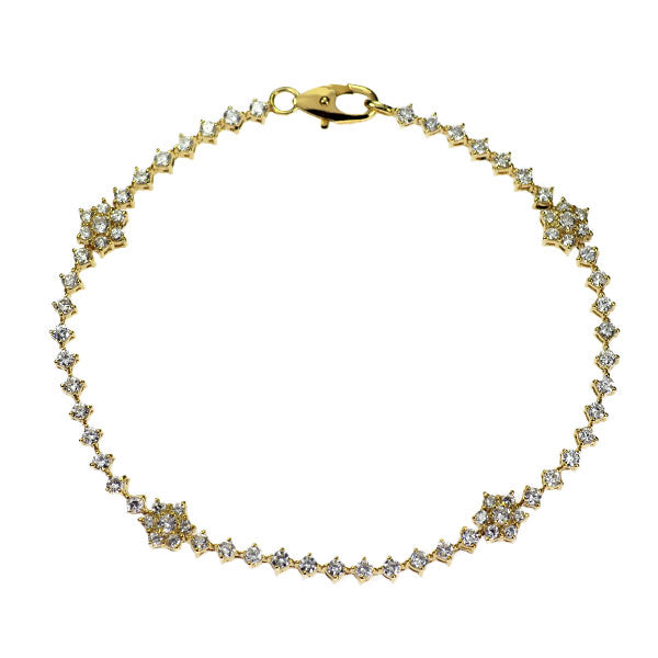 K18YG ダイヤモンド ブレスレット 2.00ct