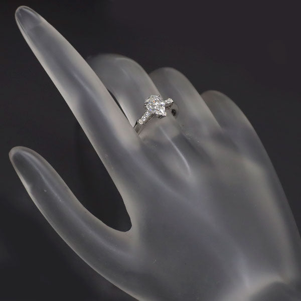 ハリーウィンストン Pt950 ペアシェイプ ダイヤモンド リング 0.91ct E VVS2 トリスト