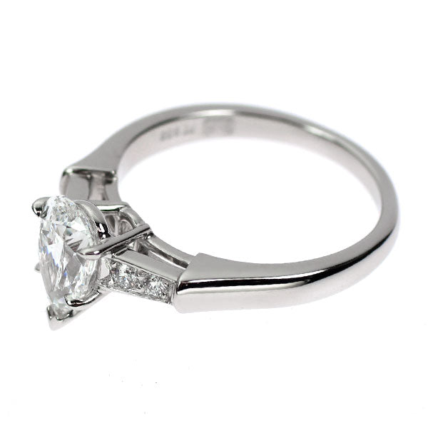 ハリーウィンストン Pt950 ペアシェイプ ダイヤモンド リング 0.91ct E VVS2 トリスト