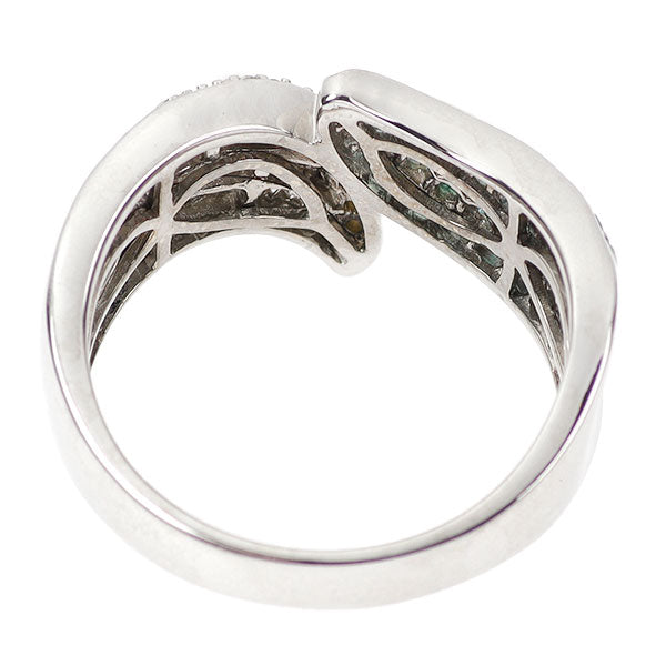 K18WG パライバトルマリン ダイヤモンド リング 0.45ct D0.40ct