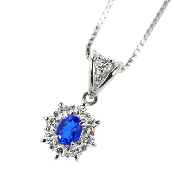 希少 Pt アウイナイト ダイヤモンド ペンダントネックレス 0.20ct D0.12ct