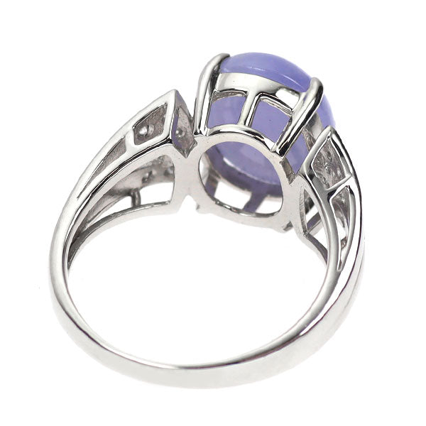 Pt900 ラベンダー翡翠 ダイヤモンド リング 5.57ct D0.13ct