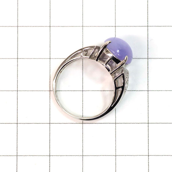 Pt900 ラベンダー翡翠 ダイヤモンド リング 5.57ct D0.13ct