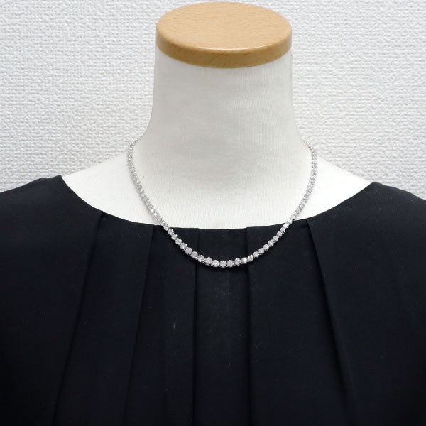 K14WG ダイヤモンド ネックレス 10.00ct テニス