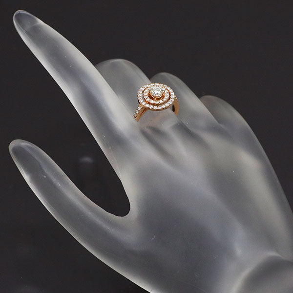 K18PG ダイヤモンド リング 0.28ct 0.50ct