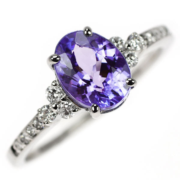 Pt900 タンザナイト ダイヤモンド リング 1.225ct D0.15ct