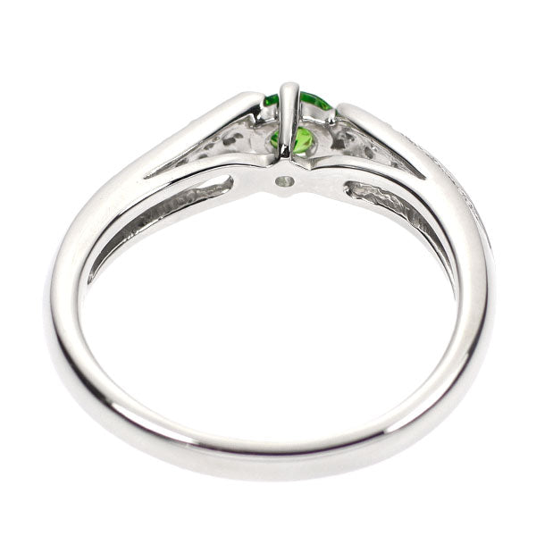 希少 Pt900 デマントイドガーネット ダイヤモンド リング 0.30ct D0.10ct