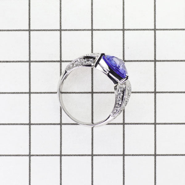 Pt900 タンザナイト ダイヤモンド リング 3.01ct D0.32ct