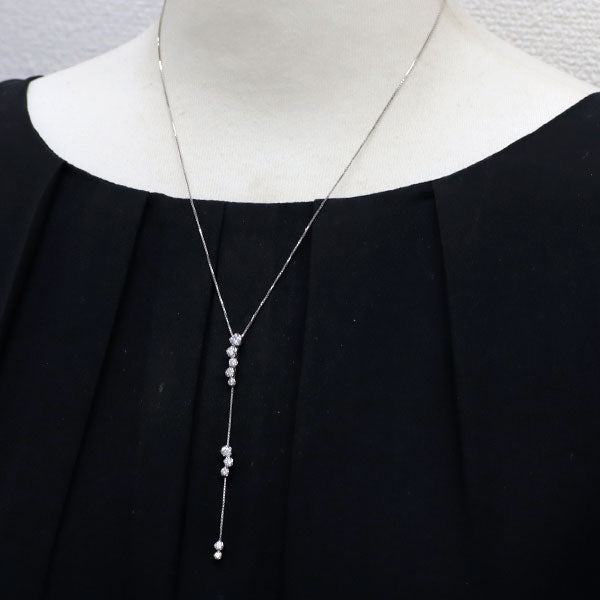 GINZA TANAKA Pt900/ Pt850 ダイヤモンド ペンダントネックレス 0.70ct Yデザイン スライド 2way —  セルビーオンラインストア