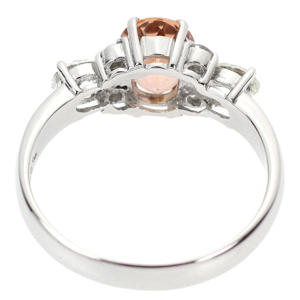Pt900 インペリアルトパーズ ダイヤモンド リング 1.17ct D0.48ct