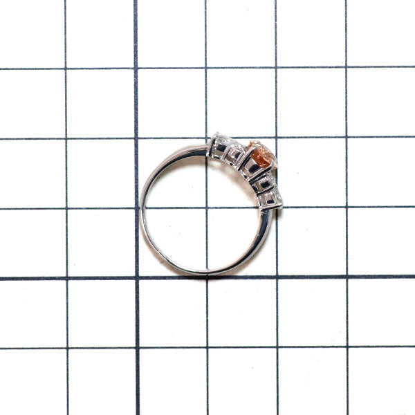 Pt900 インペリアルトパーズ ダイヤモンド リング 1.17ct D0.48ct