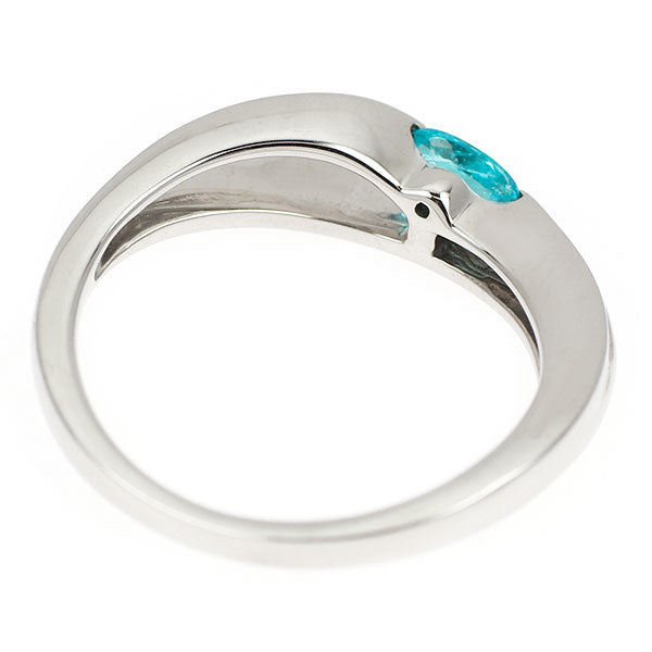 K18WG ブラジル産 パライバトルマリン リング 0.17ct
