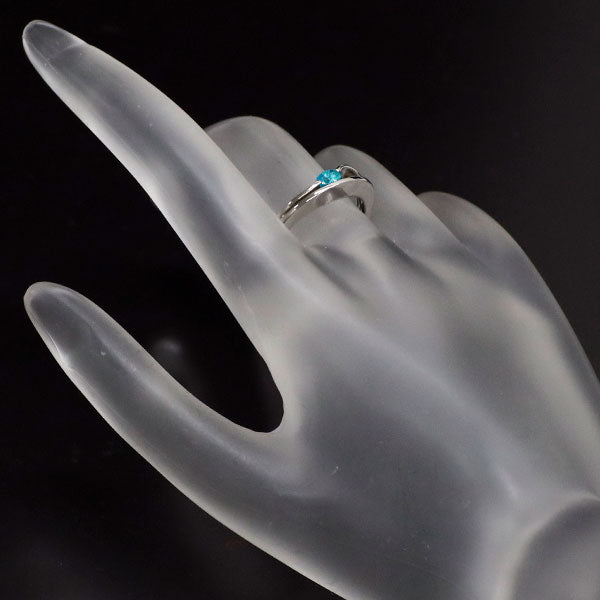 K18WG ブラジル産 パライバトルマリン リング 0.17ct