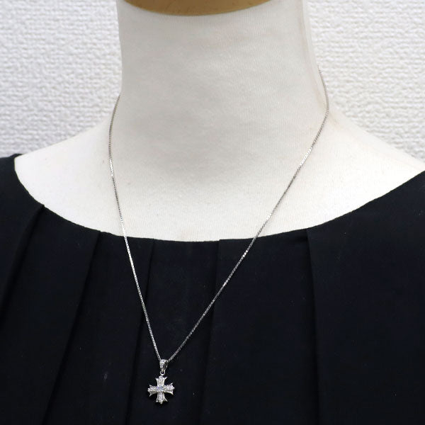 ゆきざき Pt ダイヤモンド ペンダントネックレス 0.08ct D0.12ct レガリア
