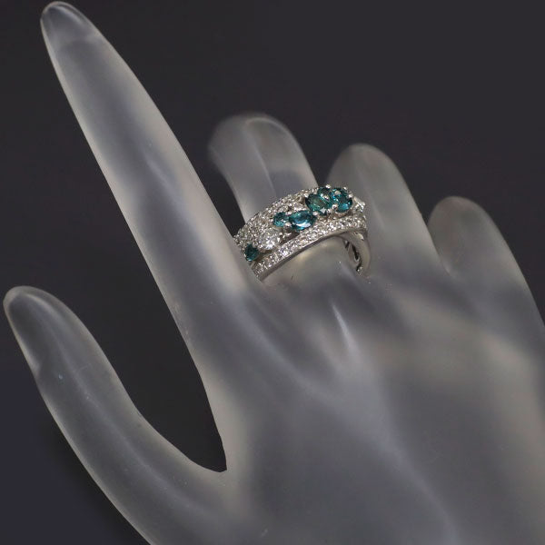 Pt900 アレキサンドライト ダイヤモンド リング 0.85ct D1.02ct 希少