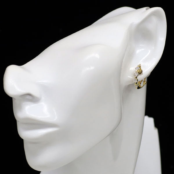 K18YG ダイヤモンド ピアス 兼イヤリング 1.00ct フープ