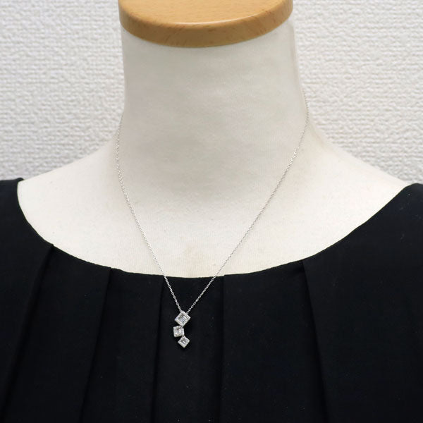 ポンテヴェキオ K18WG ダイヤモンド ペンダントネックレス 0.39ct