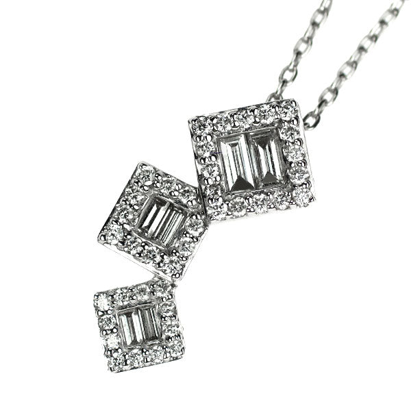 ポンテヴェキオ K18WG ダイヤモンド ペンダントネックレス 0.39ct