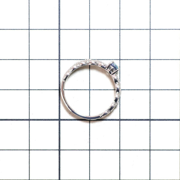 新品 希少 Pt950 宝石品質 ブルーコーネルピン ダイヤモンド リング 0.267ct D0.07ct 【エスコレ】