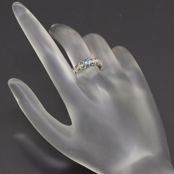 新品 希少 Pt950 宝石品質 ブルーコーネルピン ダイヤモンド リング 0.267ct D0.07ct 【エスコレ】