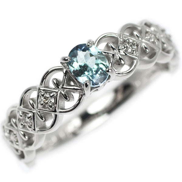 新品 希少 Pt950 宝石品質 ブルーコーネルピン ダイヤモンド リング 0.267ct D0.07ct 【エスコレ】