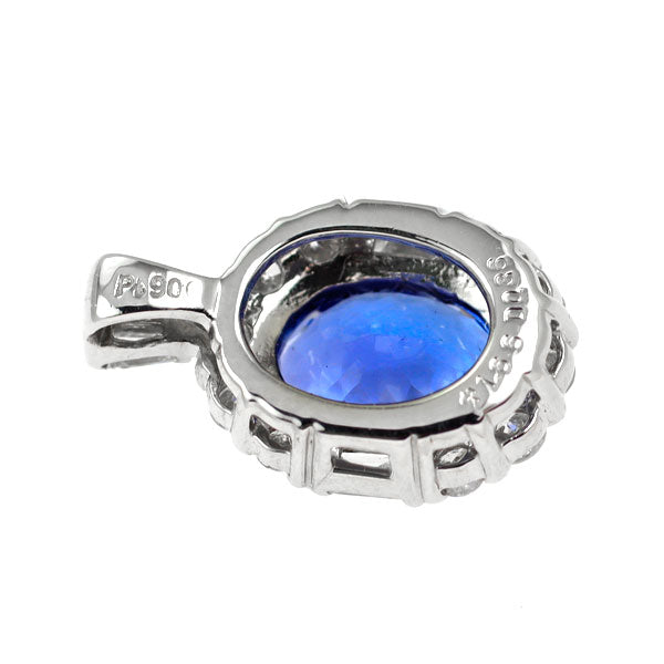 Pt900 タンザナイト ダイヤモンド ペンダントトップ 1.66ct D0.36ct