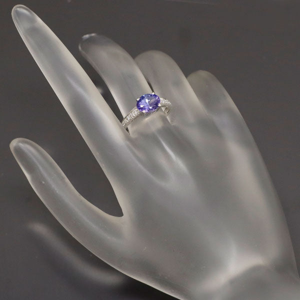 GSTV K18WG タンザナイト ダイヤモンド リング 1.589ct D0.065ct