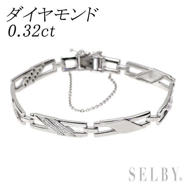 Pt850 ダイヤモンド ブレスレット 0.30ct