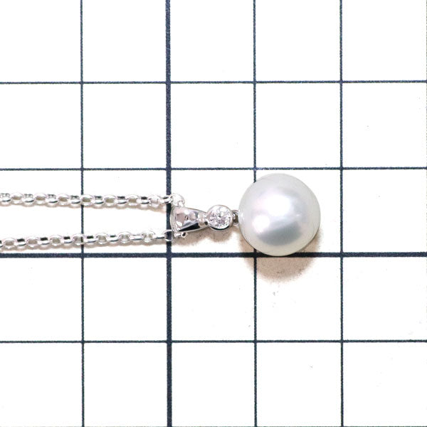 ミキモト K18WG アコヤ 真珠/パール ダイヤモンド ペンダントネックレス 径約9.2mm — セルビーオンラインストア