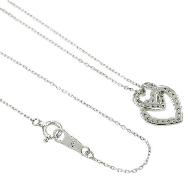 ヴァンドーム青山 K18WG ダイヤモンド ペンダントネックレス 0.14ct ハート