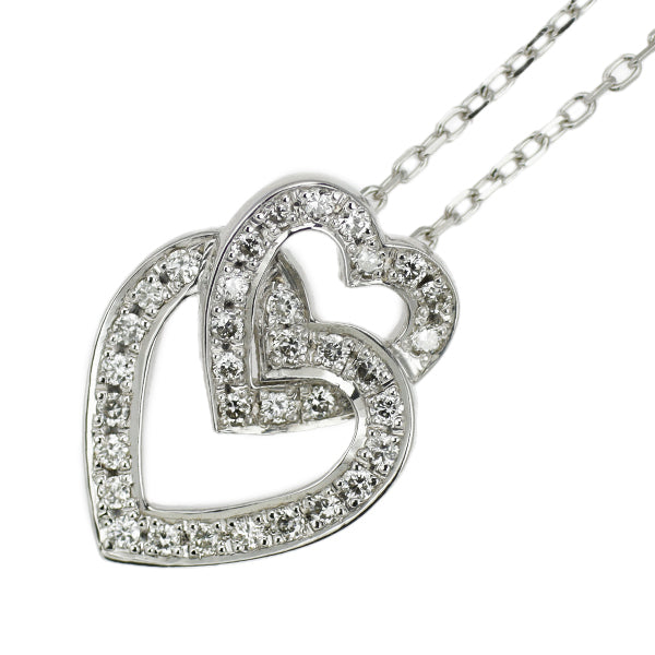 ヴァンドーム青山 K18WG ダイヤモンド ペンダントネックレス 0.14ct ハート