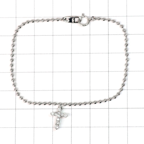 Pt850 ダイヤモンド ブレスレット 0.15ct クロス