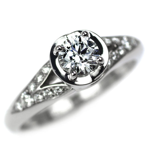 ブルガリ Pt950 ダイヤモンド リング 0.33ct D IF 3EX インコントロダモーレ